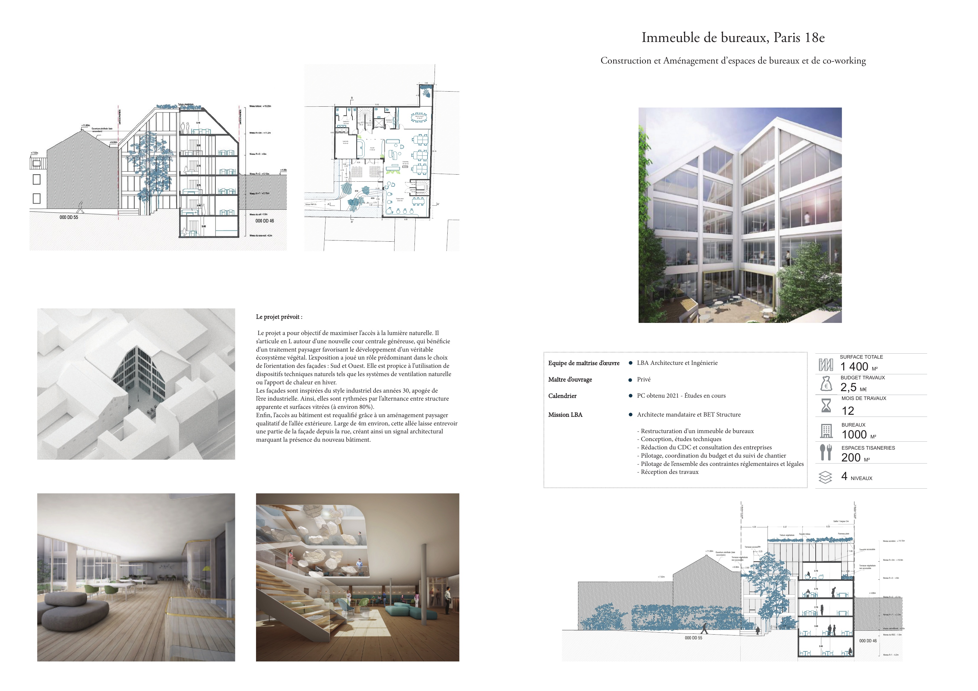 Immeuble de bureaux, Paris 18e