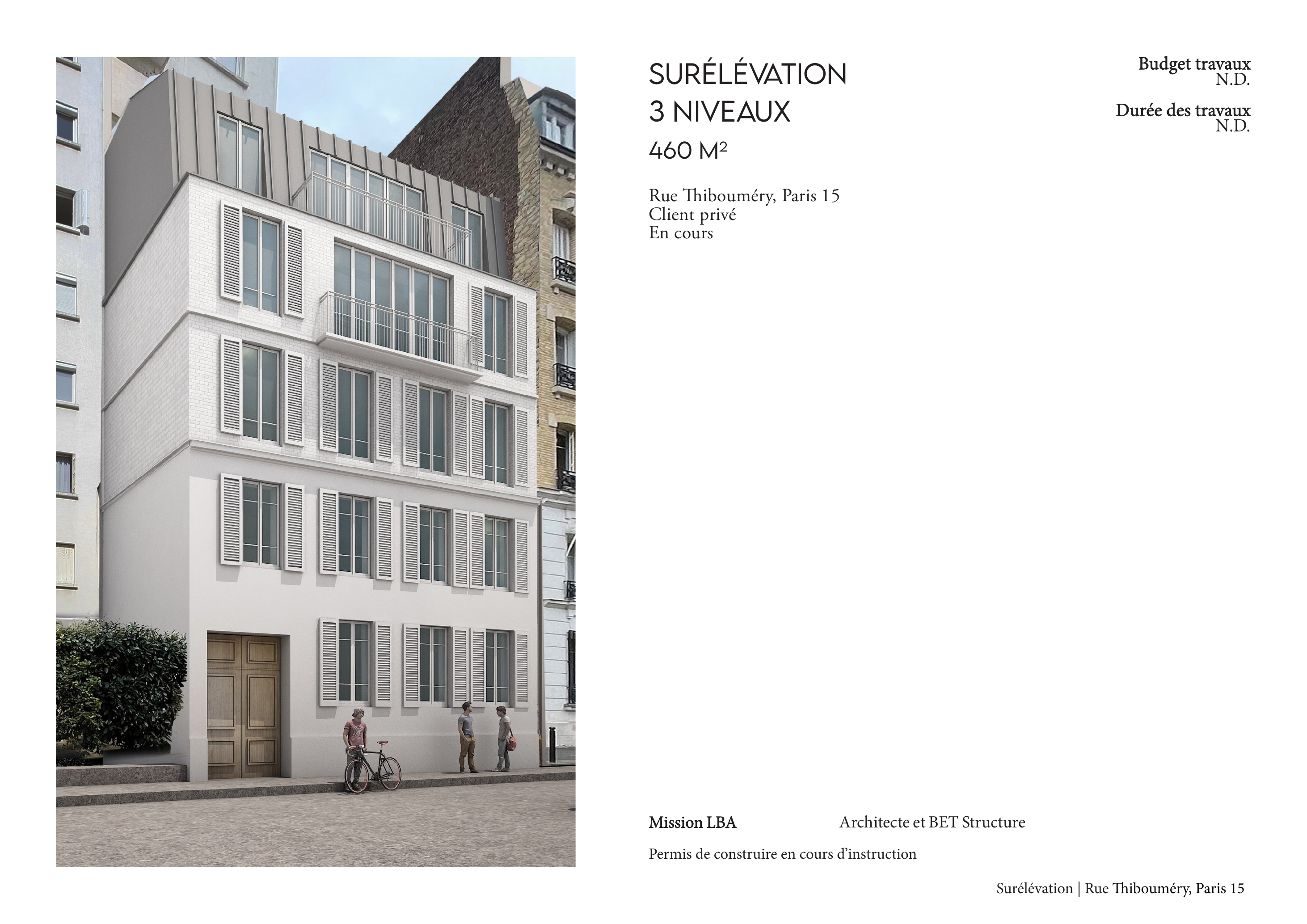 Surélévation 3 niveaux — vue 1