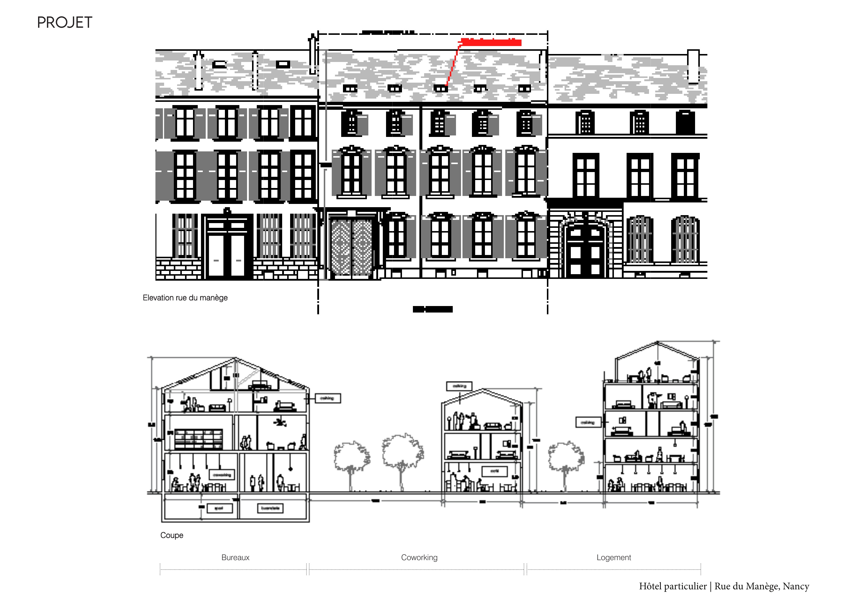 Réhabilitation et surélévation d'un hôtel particulier — vue 3